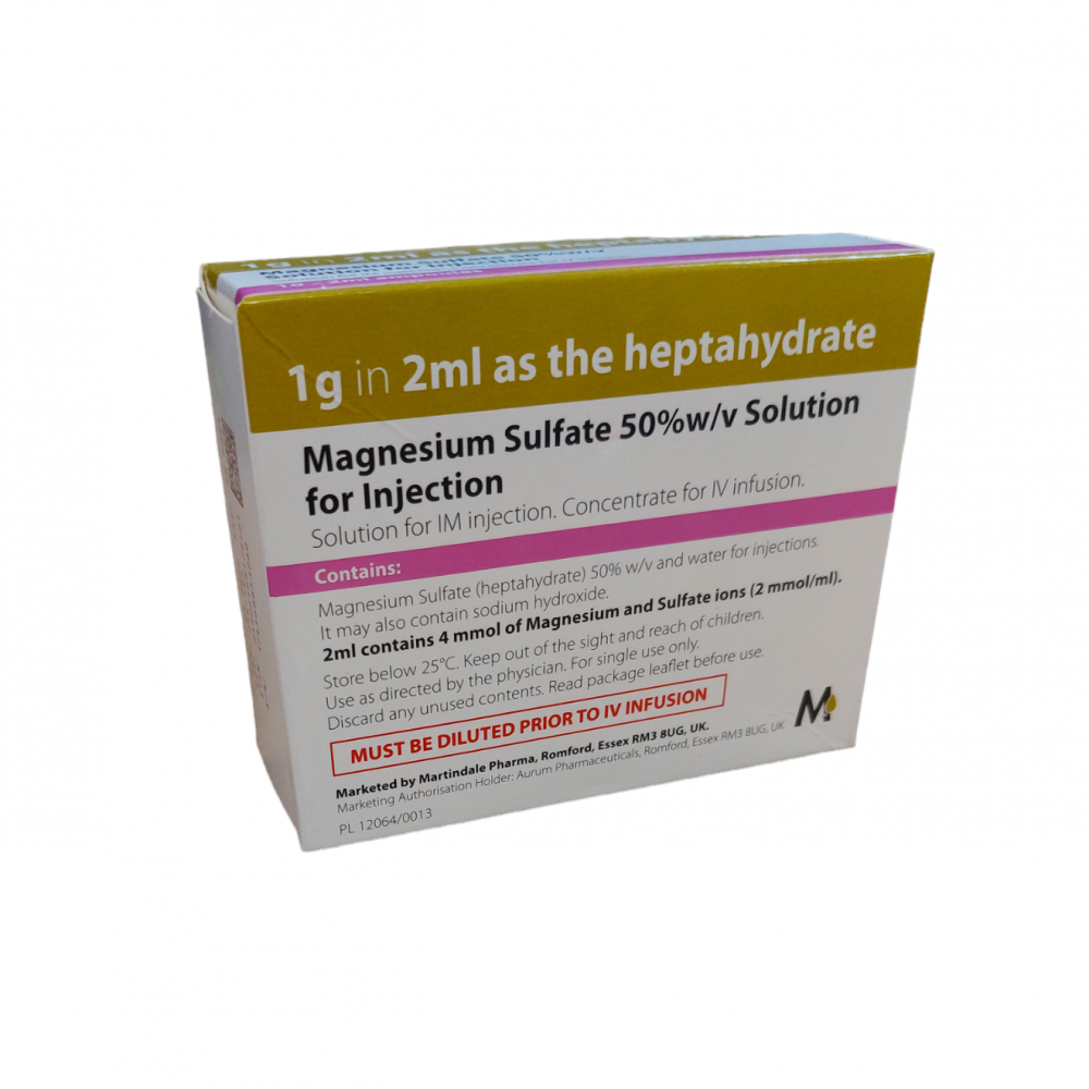 Magnesium Sulfate Injection 50%w/v (10 x 2ml)